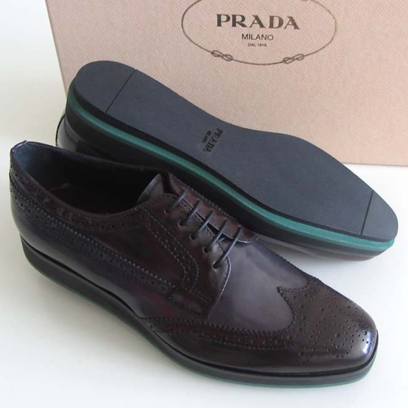 new PRADA brogue wing-tip platform oxfords 37 / 7 - Picture 2 of 8